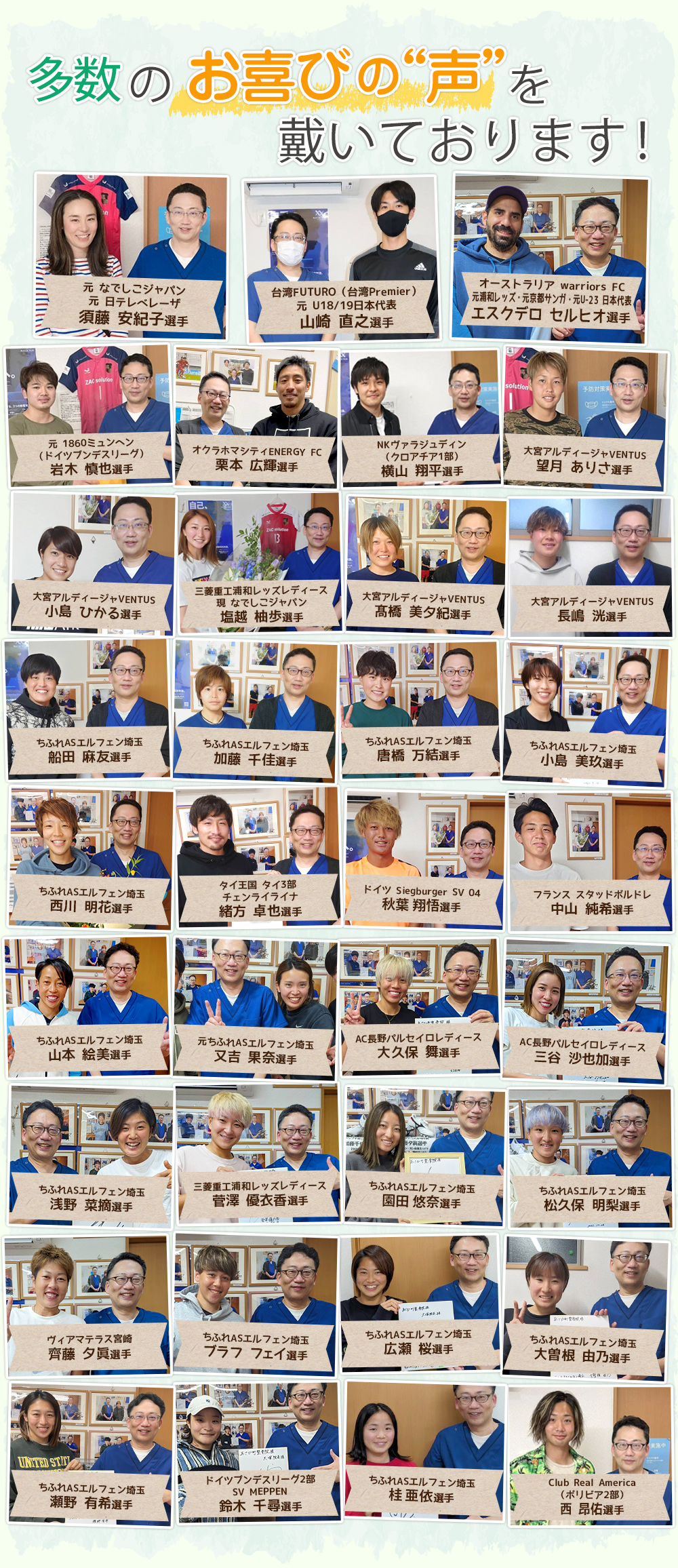 多数の患者様からお喜びの声をいただいております!